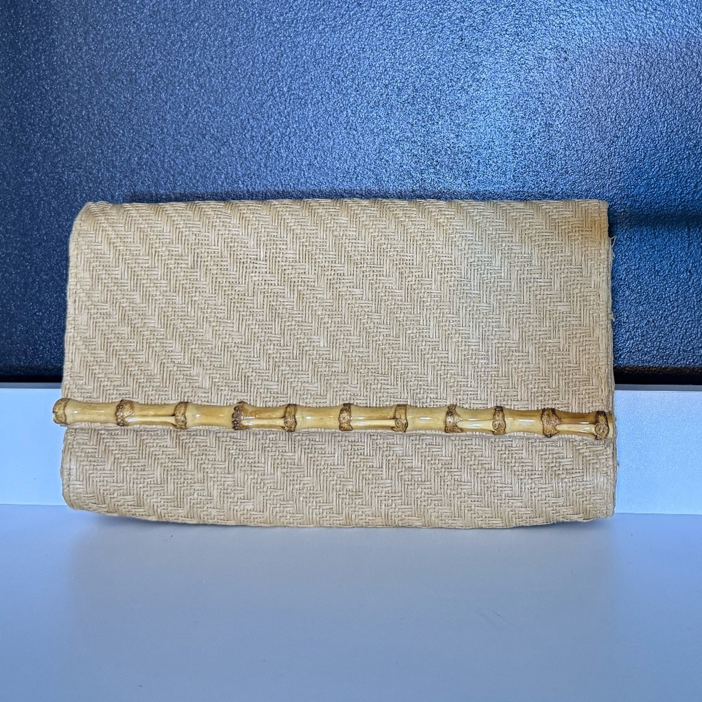 Natural Bamboo Handle Woven Clutch – H&M